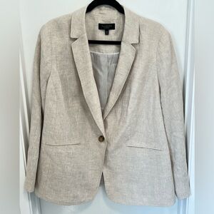 Talbots Women's Tan Linen Blazer